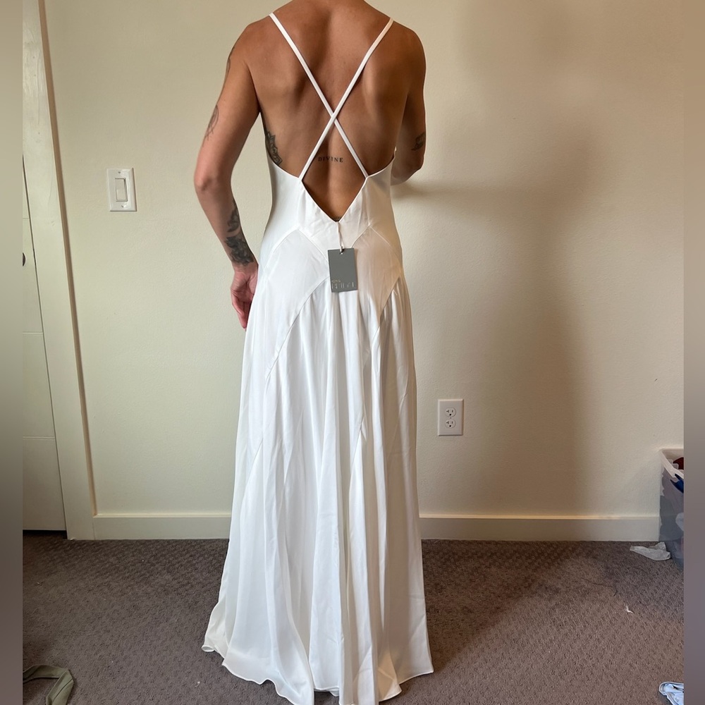 ASOS Bridal satin spaghetti strap gown/dress - NWT